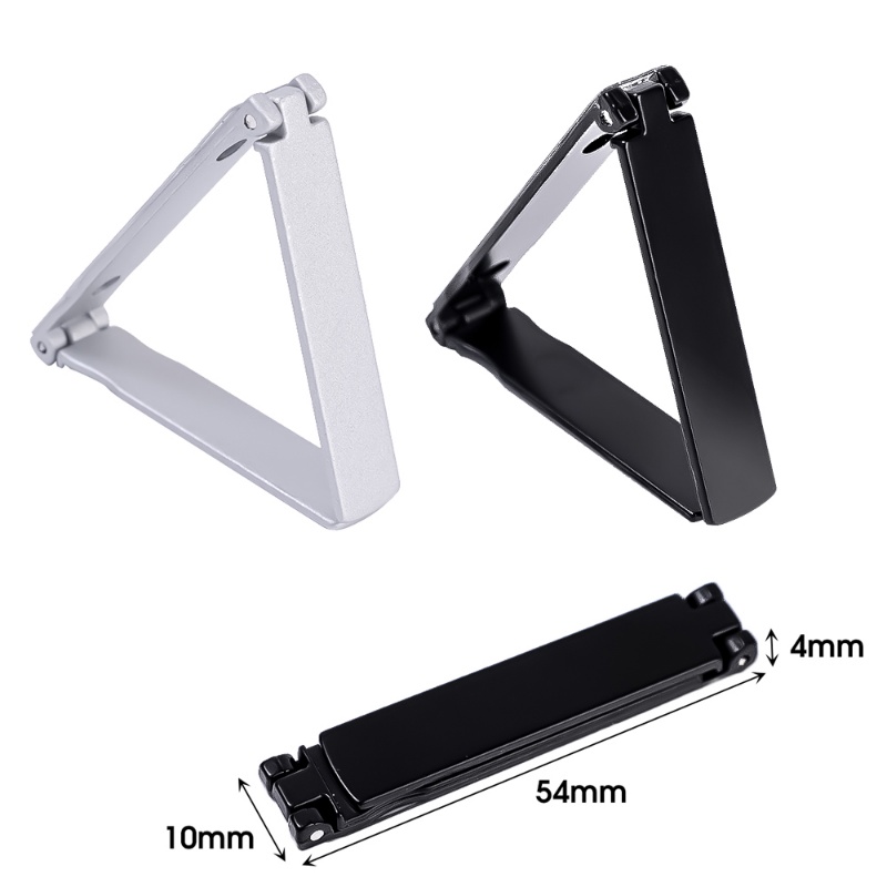Desktop Holder Tipe Strip Silver Hitam Portabel Untuk Ponsel/Braket Meja Bahan Metal Penopang Gaya Hisap Magnetik