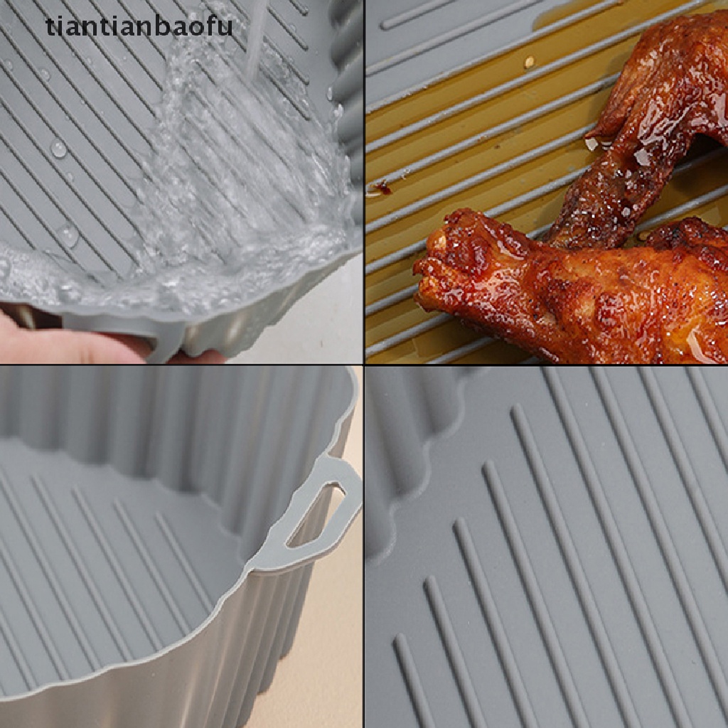 [tiantianbaofu] 1pc Air Fryer Silicone Pot Air Fryer Basket Liner Anti Lengket Oven Baking Tray Butik