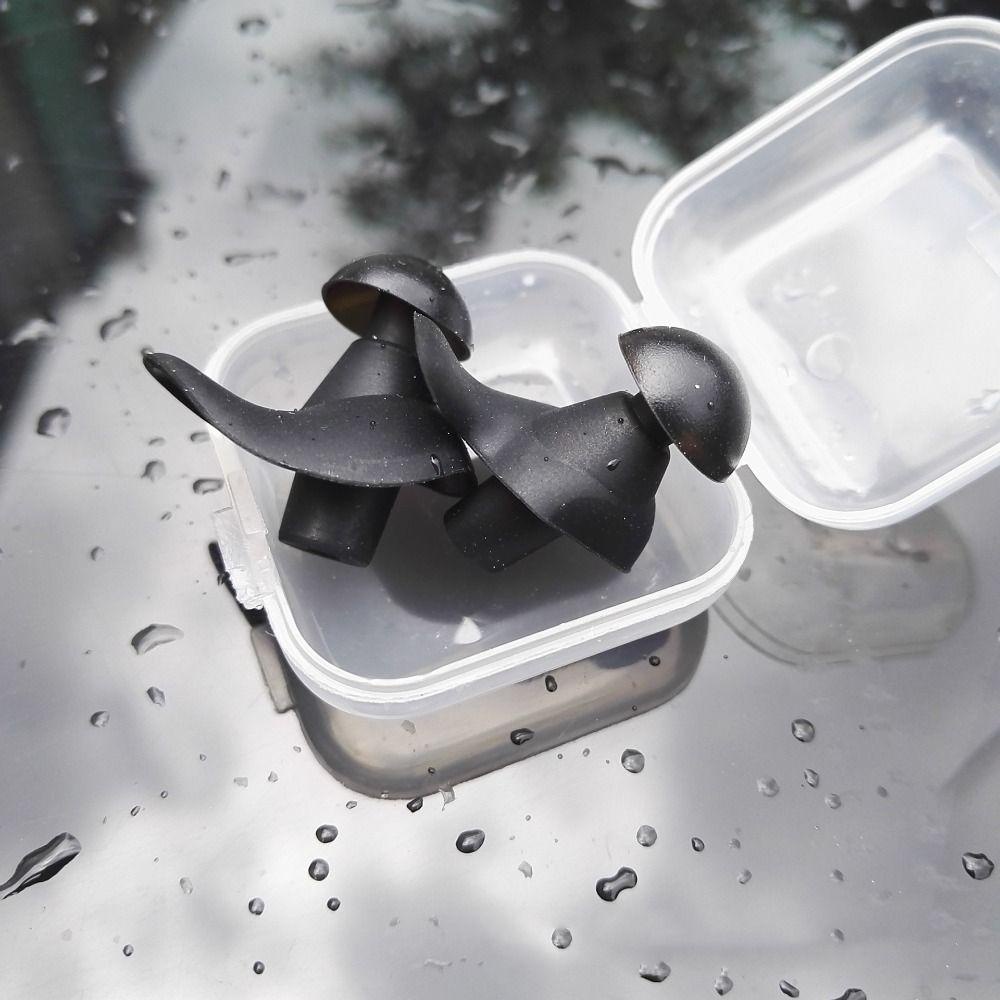 Lanfy Ear Plugs Professional Waterproof Water Sport Anti Bising Penyumbat Kedap Suara Alat Tidur Renang Untuk Dewasa Renang Peralatan Renang Swim Ear Plugs