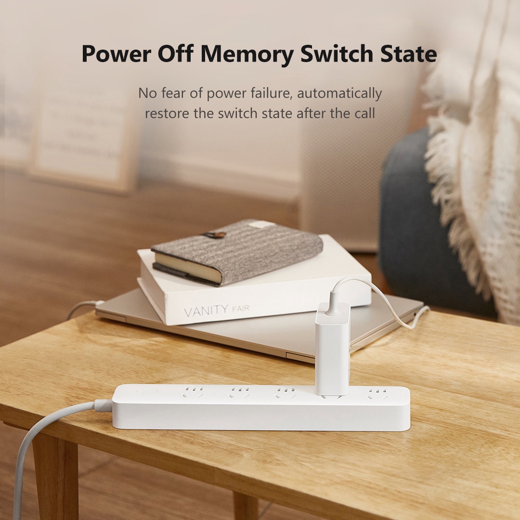 Xiaomi Power Strip 2outlet Jaring Bluetooth Pintar 5lubang Socket Plug Standar Pengisian Cepat Bekerja Untuk Remote Control Aplikasi Mihome