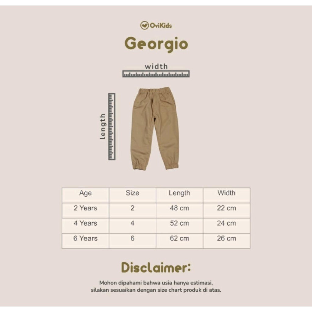 OVIKIDS GEORGIO / CELANA ANAK CHINO JOGGER