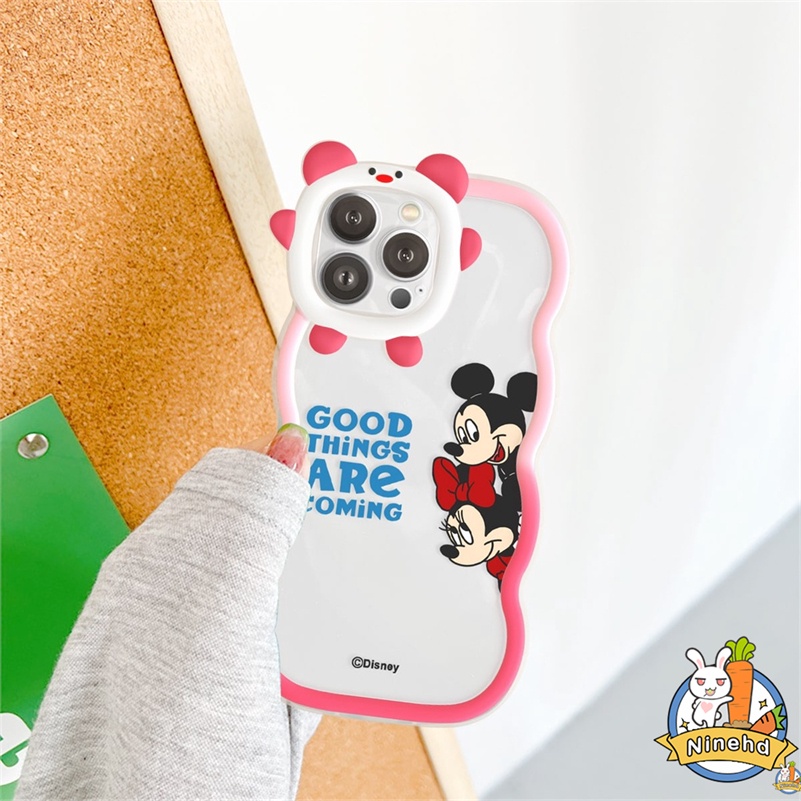 IPHONE Casing Kompatibel Untuk Iphone14 13 12 11 Pro Max X Xr Xs Max7 8 6 6s Plus SE Kartun Mickey Mouse Casing Ponsel Monster Kecil Wave Edge Soft Cases Skins Shockproof Cover Pelindung