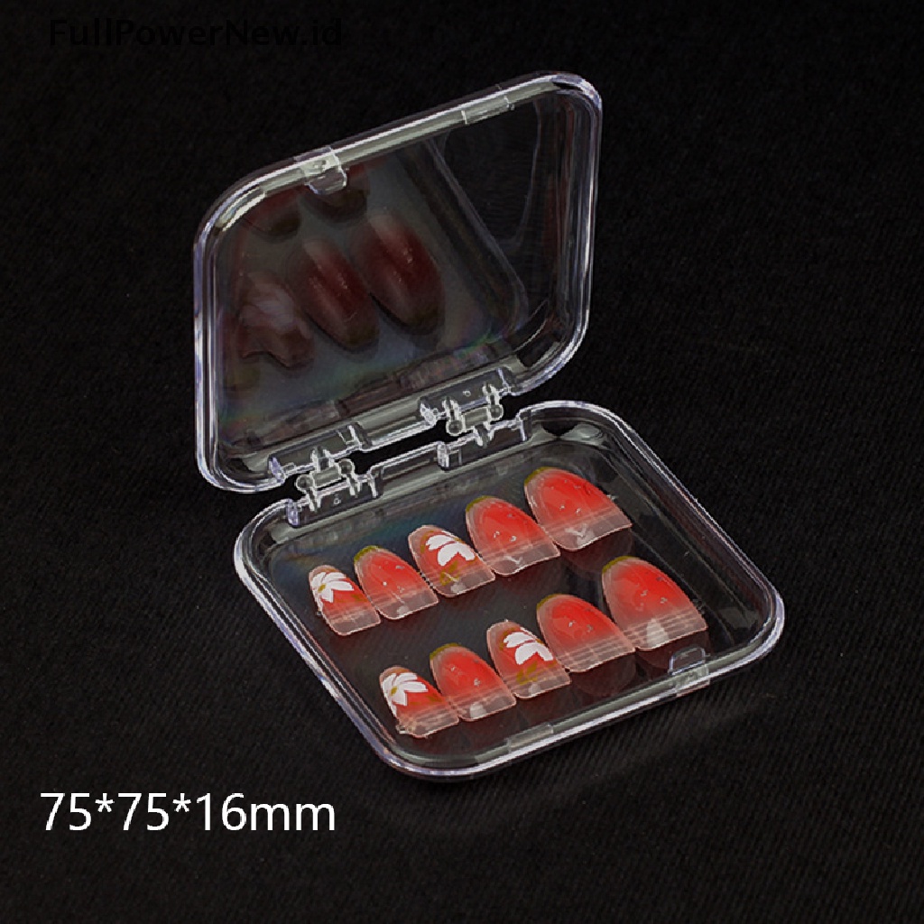 Power Kotak Penyimpanan Transparan Stand Display Organizer Wadah Nail Art Manicure Tool ID