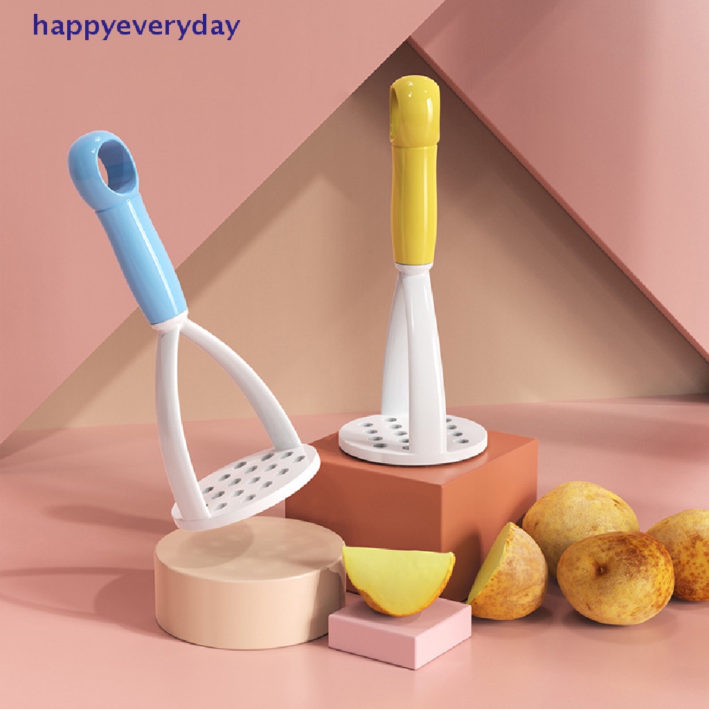 [happy] Kitchen Portable Manual Potato Masher Labu Lumpur Press Alat Buah Sayur [ID]