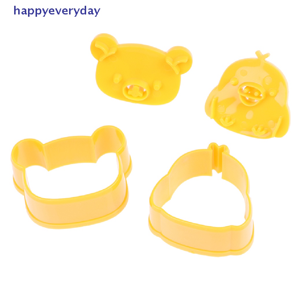 [happy] 3pcs/set Cetakan Sandwich Beruang Lucu Roti Kue Biskuit Embossed Device Tools [ID]