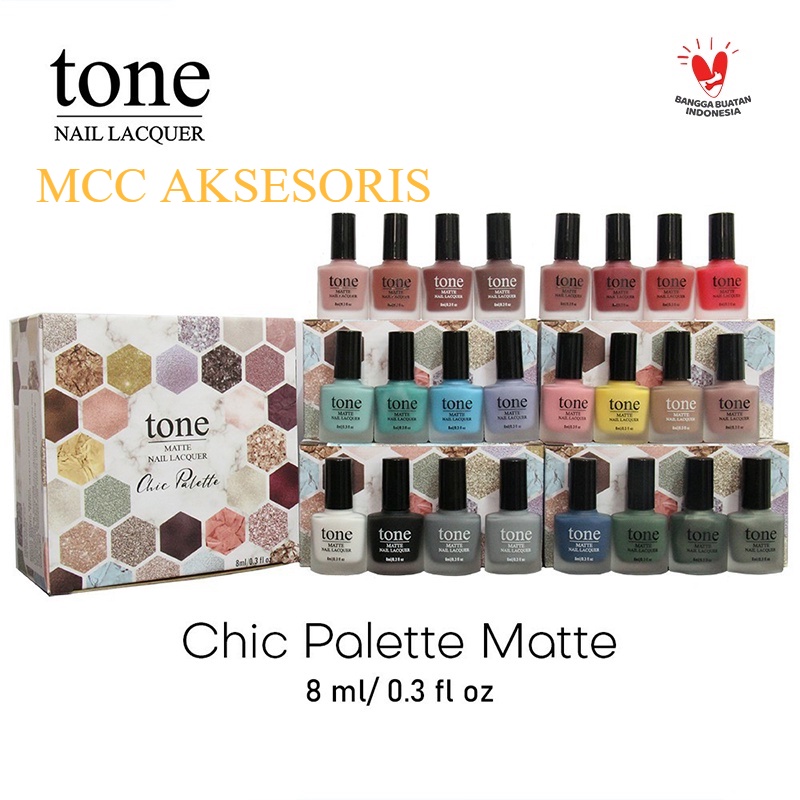 KUTEK Tone Nail Lacquer Chic Palette Matte Series 85-96