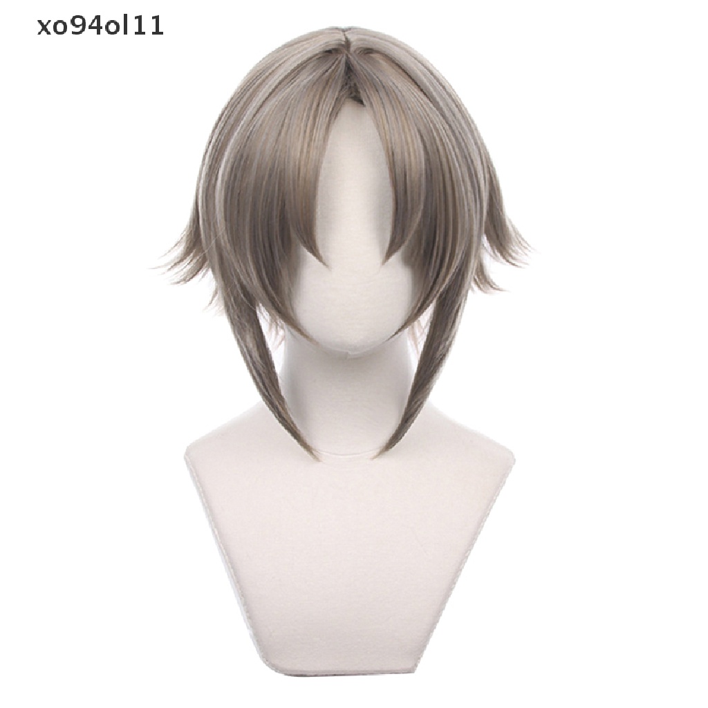 Xo Anime VTuber Mysta Rias Cos Wig Halloween Cosplay Dark Grey Rambut Pendek Wig OL