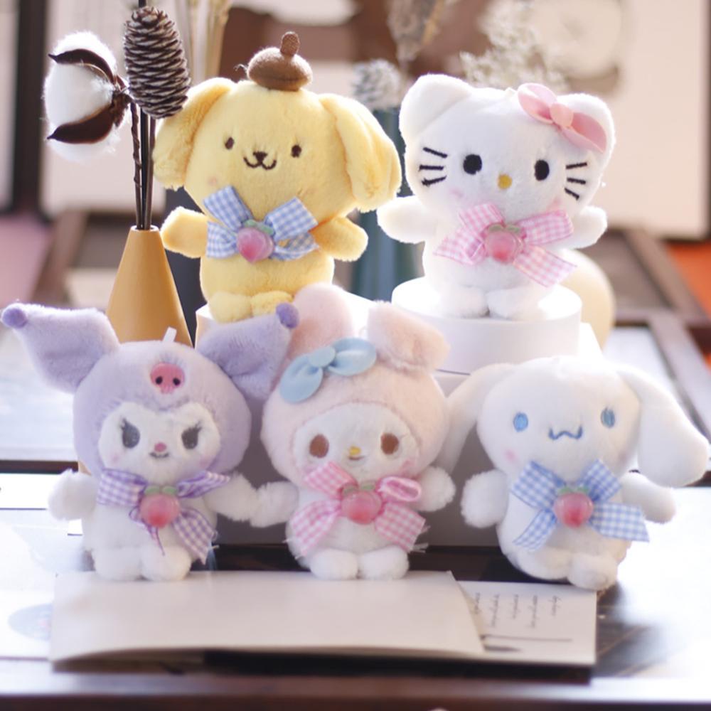 Timekey Kawaii Kartun Hewan Mainan Mewah Boneka Lembut Gambar Anime Mainan Mewah Gantungan Kunci Tas Dekorasi Liontin Untuk Anak Perempuan Teman Anak DGA1