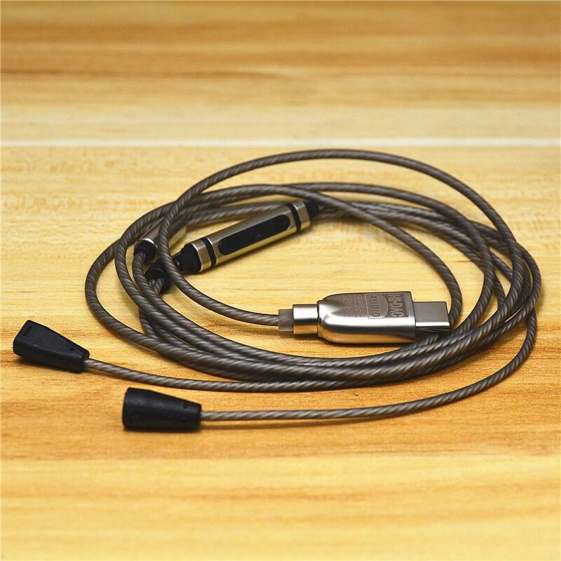 Kabel Headphone USB C Ke mmcx Upgrade ALC5686 DAC Mic Converter DIY Kabel Pengganti Untuk Sony Shure Sennheiser IE80,80s, se215