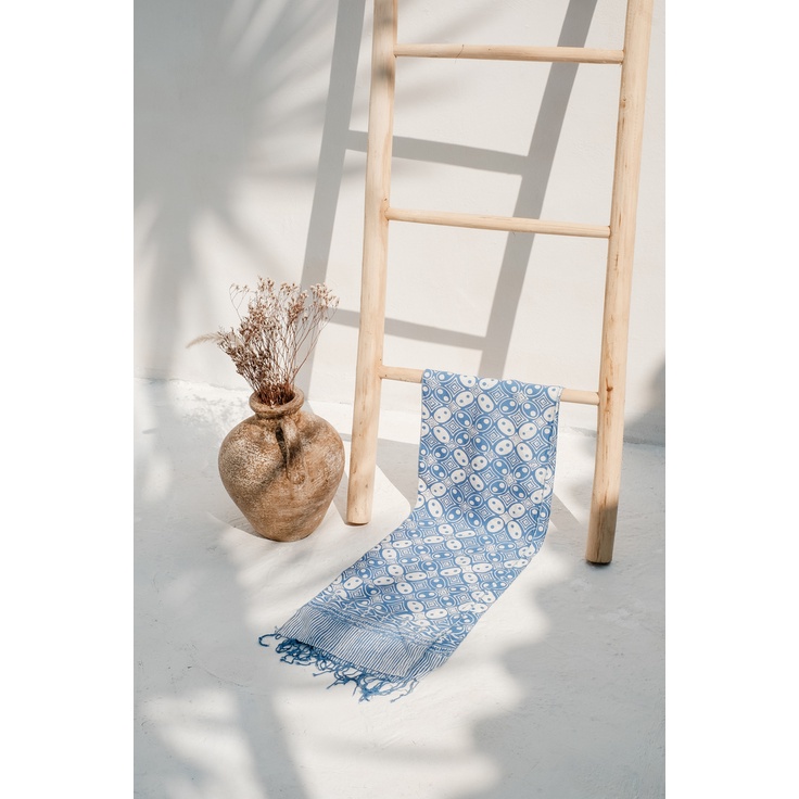 RATU - Scarf Batik TCB Kawung Blue