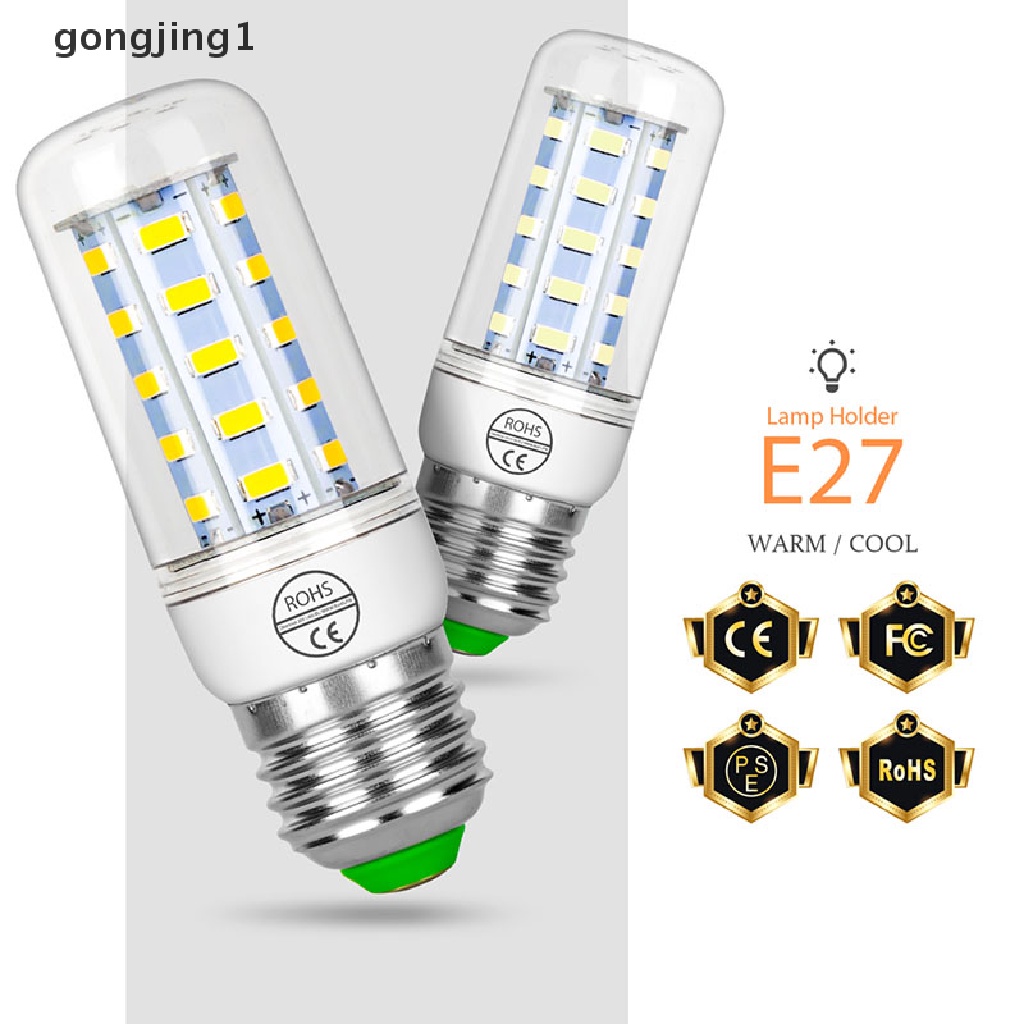 Ggg E27/E14 Lampu Jagung LED 220V Smart IC Lamps Cold White Corn Bulb ID