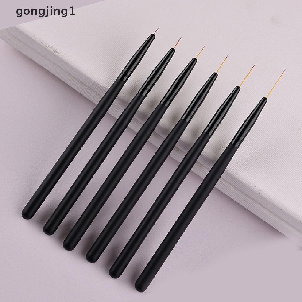 Ggg 1PC Kuas Liner Nail Art Paing Pen Pola Gagang Hitam Manicure Tools ID