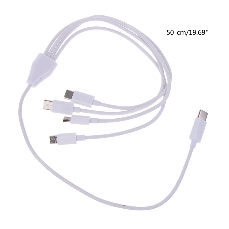 Zzz Kabel USB C Ke Micro USB Tipe C 4-in-1 Untuk Ponsel Multi Charging Wire