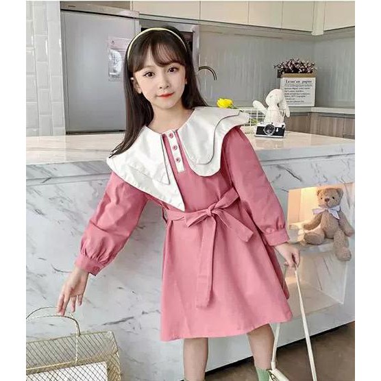 A193 - Dress set Anak Cewek Korea Style / Dress Anak Tanggung Import / Dress Anak Cewek Korea Import