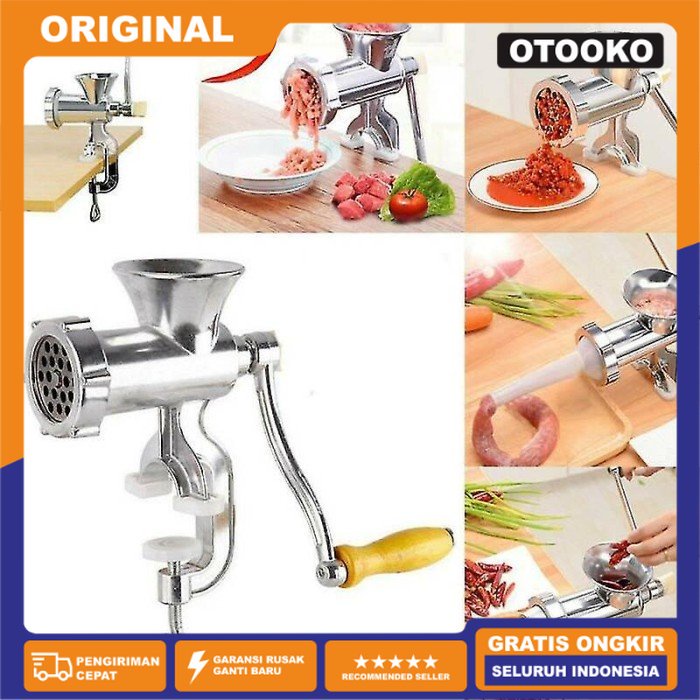 Mesin Penggiling Giling Daging Jepit Meja Meat Grinder Mincer No 10