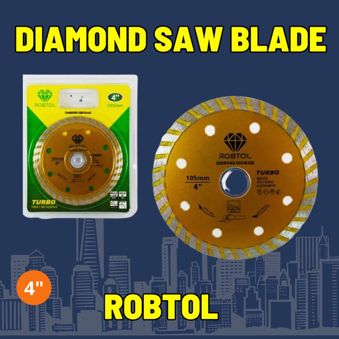 DIAMOND WHEEL MATA POTONG KERAMIK ROBTOL TURBO GRANIT PISAU SUPER THIN