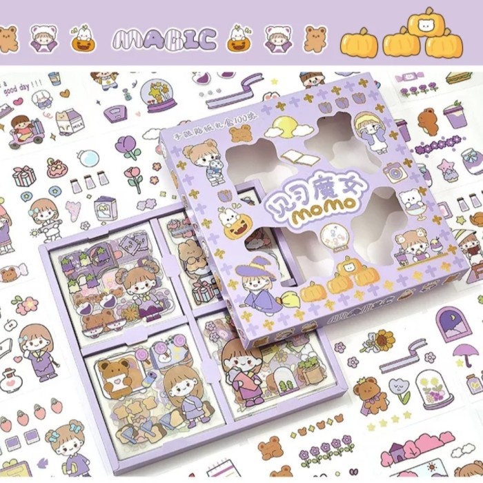 

Mainan Anak Sticker JUMBO Kartun MoMo 2D 100 pcs ~ FUNNY CARTOON STICKER 2D
