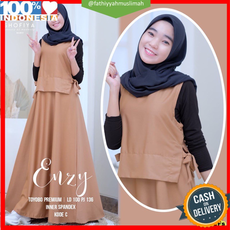 ENZY SET GAMIS ANAK PEREMPUAN GRATIS MANSET SYARI ORIGINAL BY SHOFIYA BTC