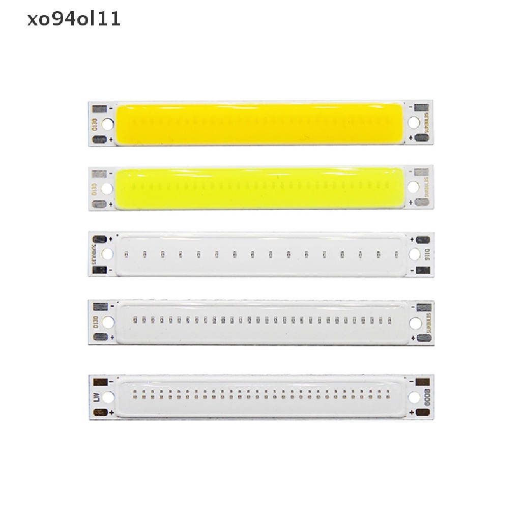 Xo Hot sale 3V 3.7V DC 60mm 8mm LED COB Strip 3W Hangat Dingin Putih Biru Merah COB LED Sumber Cahaya Untuk DIY Sepeda Kerja Lampu OL