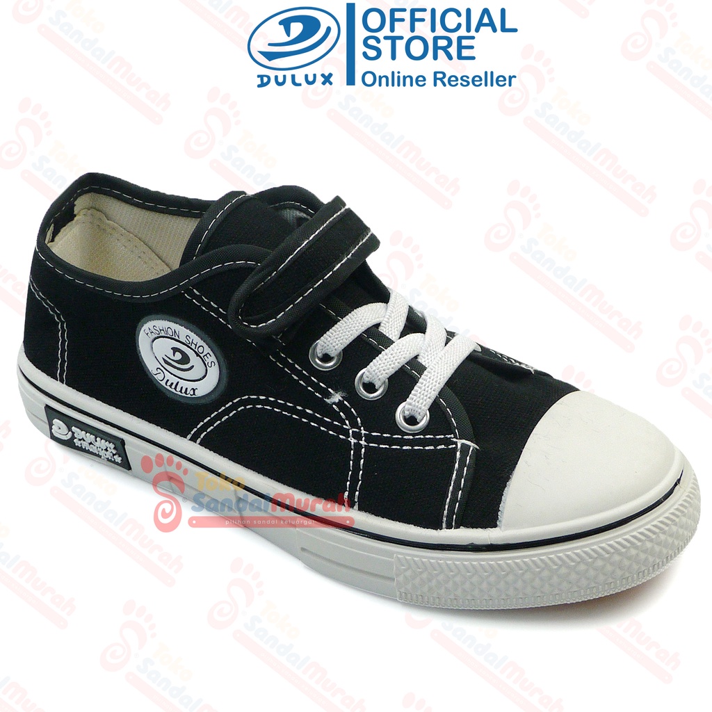 Toko Sendal Murah - Sepatu Sekolah Uk 30-34 / Sepatu Anak Warna Hitam putih / Sepatu Sekolah Model Tali Prepet / Sepatu Laki Laki Perempuan [Toko Sendal Murah BX 1077 C]