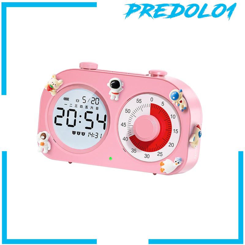 [Predolo1] Timer Belajar Senyap Dengan Mode Lampu Malam Jam Weker Digital Lucu Untuk Kantor