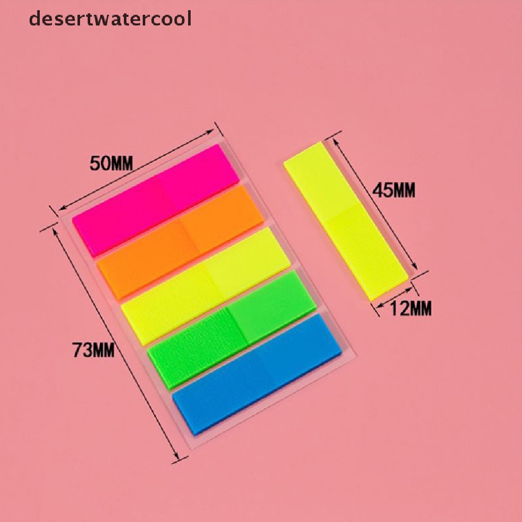 Deid 100lembar Kertas Neon Self Adhesive Memo Pad Sticky Notes  Martijn