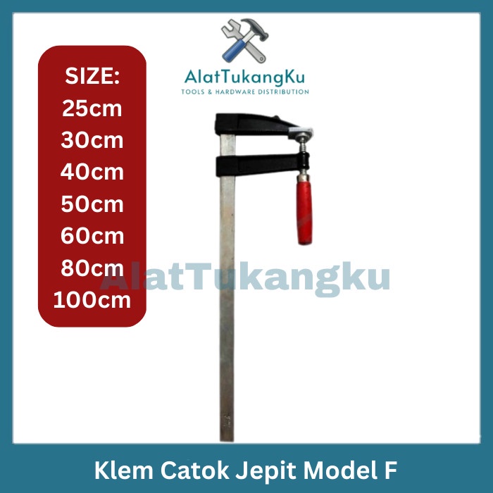 Catok Klem F 100 CM Jepit Kayu Clamp Penjepit Kayu Besi Model F 100CM