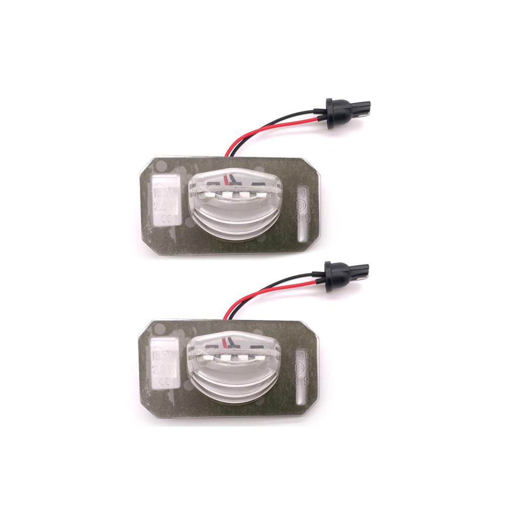 2 Pcs Untuk Honda Crosstour Spirior Elysion Jade Crider Kecerahan Tinggi LED Plat Lampu Plat Nomor Lampu