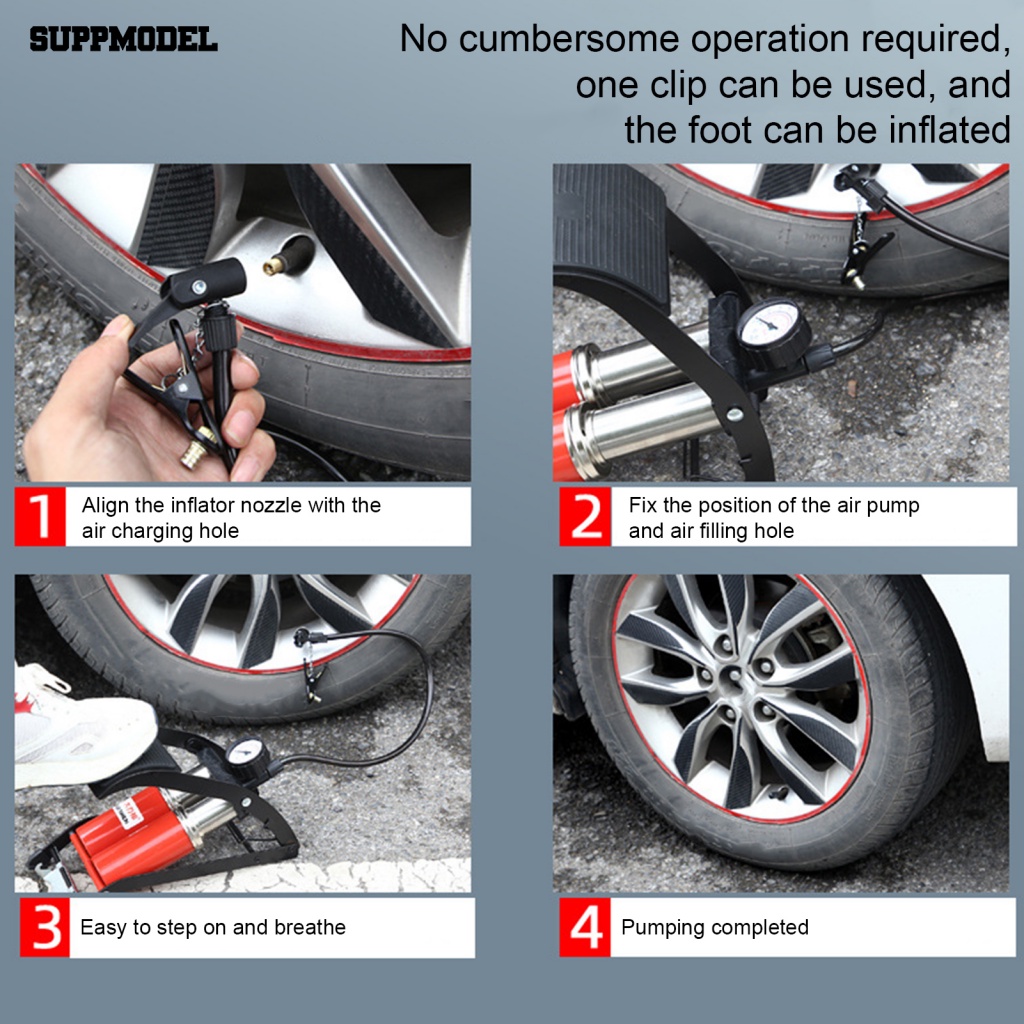 Suppmodel Multi Guna Pengisi Ban Mobil Aksesoris Mobil Bola Cincin Renang Sepeda Kaki Pompa Dial Display