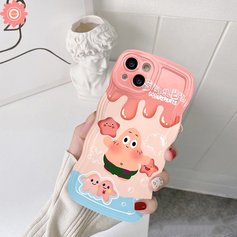 Case Redmi Note11 10 8 9 11s 10s 11Pro 9s 10Pro Max Redmi 12C 9T 9A 10C 10 A1+9C A1 10A 9mi 11T Pro POCO X3 NFC Pro M3 Kartun Lucu SpongeBob Patrick Star Wavy Soft Tpu Sarung