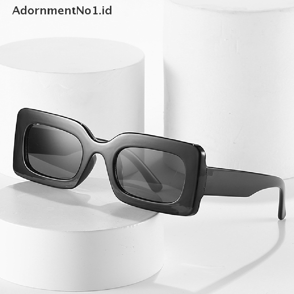 [AdornmentNo1] Square Sunglases Lady Hexagon Kacamata Matahari Wanita Bingkai Putih Kacamata Memancing Gold Grey Eyewear Lentes [ID]