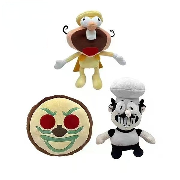 Pizza Tower Plush Toy Boneka Lembut Boneka Kartun Karakter Permainan Menarik Plushie Hadiah Ulang Tahun Untuk Bayianak