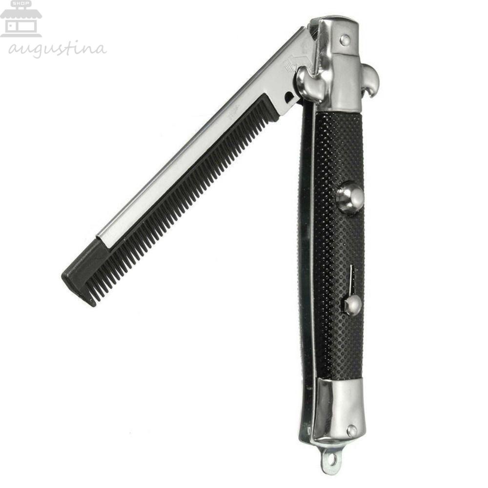 Agustina Sisir Pegas Lipat Portable Handmade Modelling Pet Untuk Aksesoris Styling Rambut Barbershop Steel