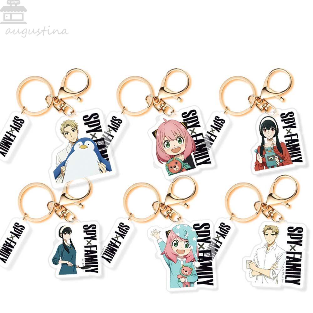 Agustina Anime SPY X FAMILY Keyring Anime Lucu Liontin Yor Forger Loid Aksesoris Interior Mobil Gantungan Kunci