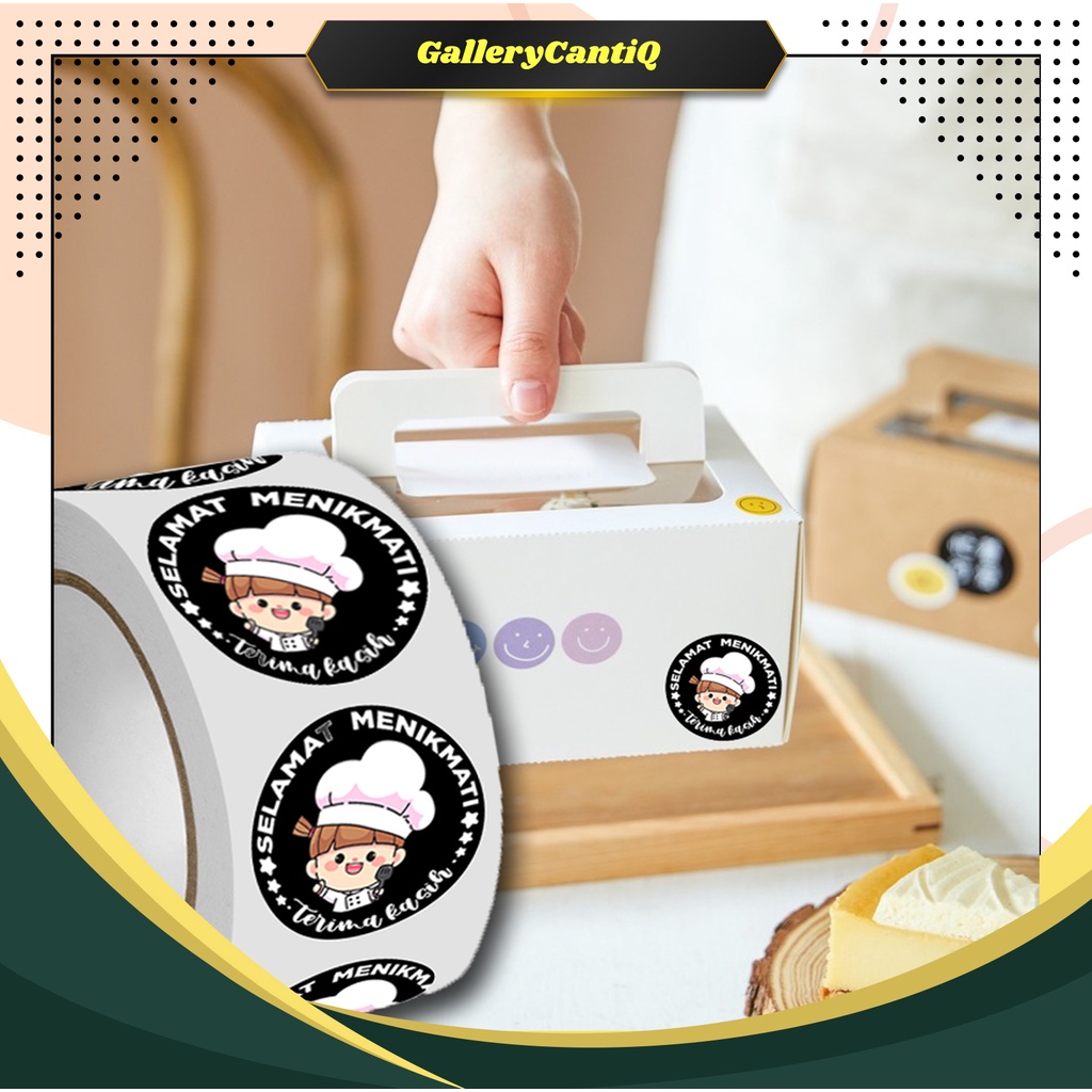 

GalleryCantiQ - Stiker Label Makanan Thank you selamat Menikmati 1 roll 500 Pcs STC10