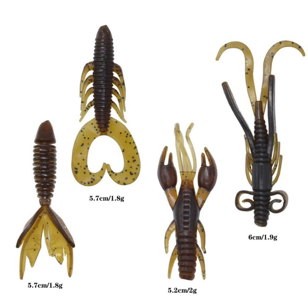 TOP 2opcs Umpan Buatan Craw Flapper Umpan Pancing Ikan Pari Simulasi Wobblers