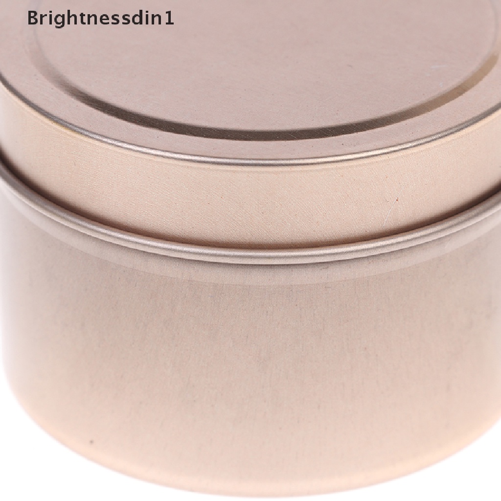 [Brightnessdin1] Toples Bulat DIY 4Oz Aluminium Tins Dengan Tutup Wadah Sample Kosmetik Storage Organizer Butik