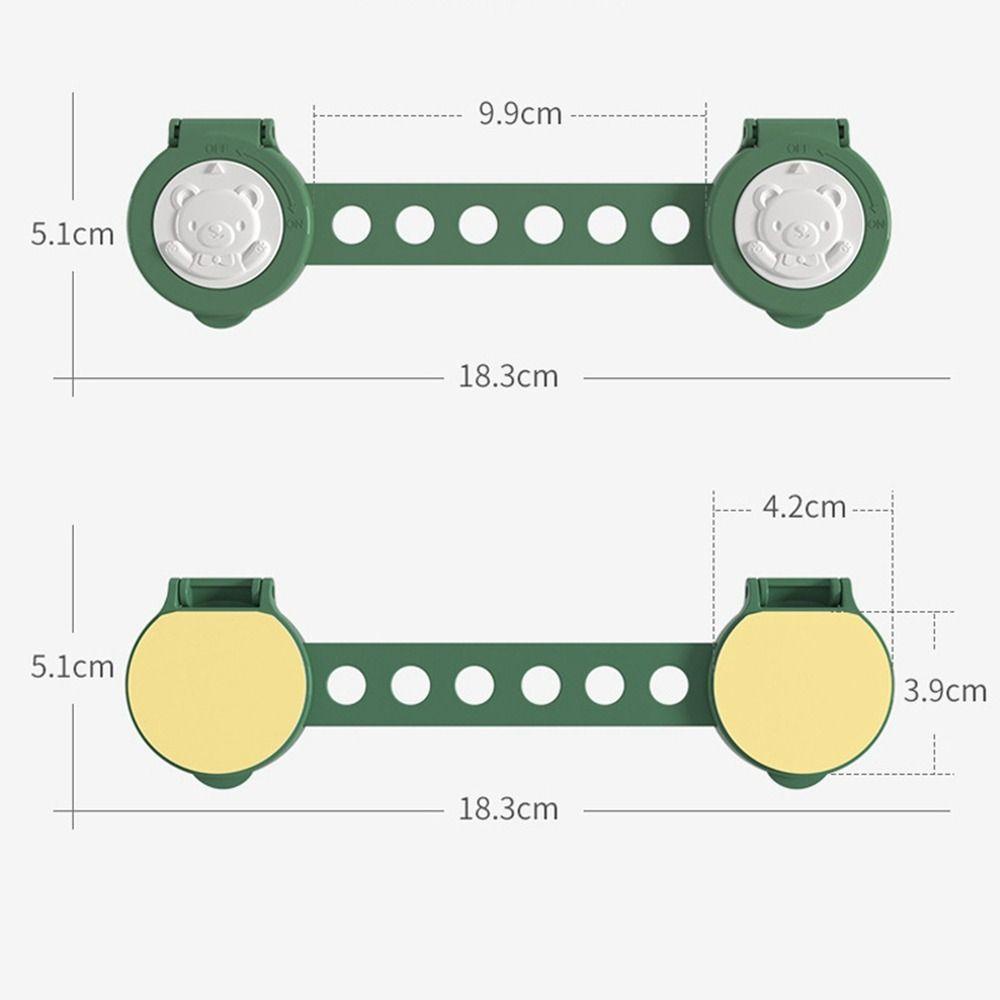 Nanas 2Pcs Anak Safety Lock Bayi Anti Jepit Freezer Kabinet Laci Perlindungan Tutup Gesper