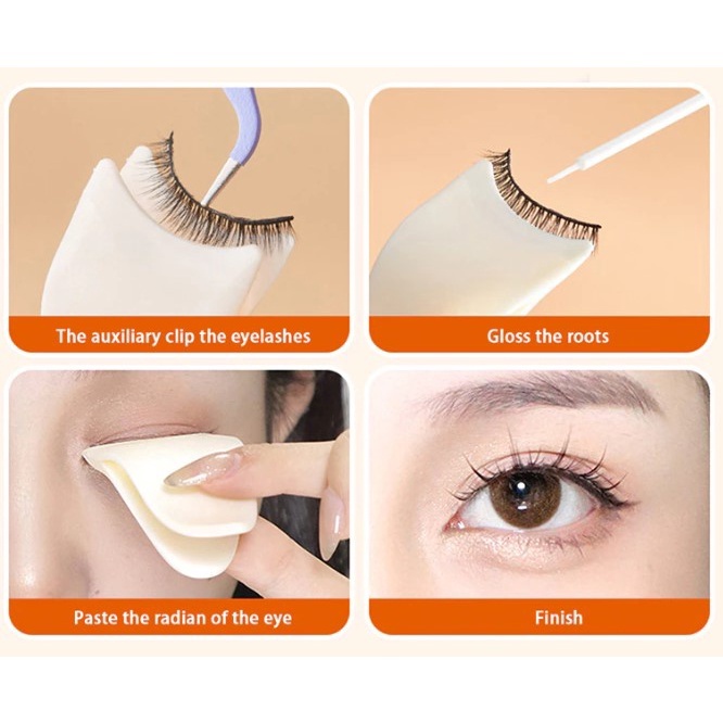 T&amp;Y Clip Pinset Aplikator Bulu Mata Alat Pasang Bulu Mata Palsu False Eyelash Alat Bantu Pasang Bulu Mata Palsu Klip Pinset Bulu Mata Pemula