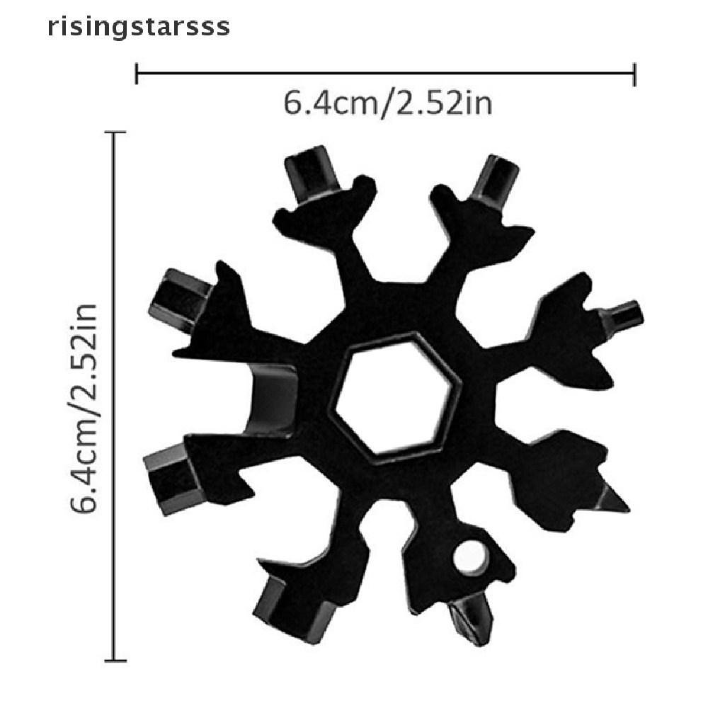 Rsid Span-new 18-in-1 Kepingan Salju Stainless Steel Multi Tool Herramienta 18en 1al Alat Copo De Nieve Llave Multiusos Jelly