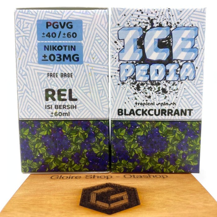 FREEBASE - Ice Pedia BLACKCURRANT 60ml by Majapahit Liquid Icepedia