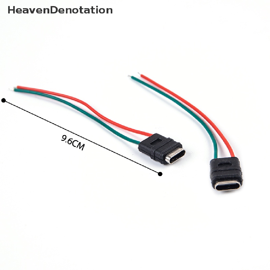 [HeavenDenotation] 1 * USB Tipe-c Konektor Tahan Air Kawat Las Soket Female Port Pengisian Cepat HDV