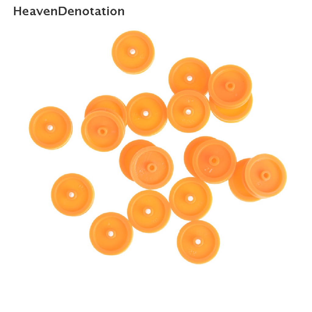 [HeavenDenotation] 20pcs 2mm Lubang Katrol Sabuk Plastik Orange Untuk DIY RC Mainan Mobil Pesawat HDV