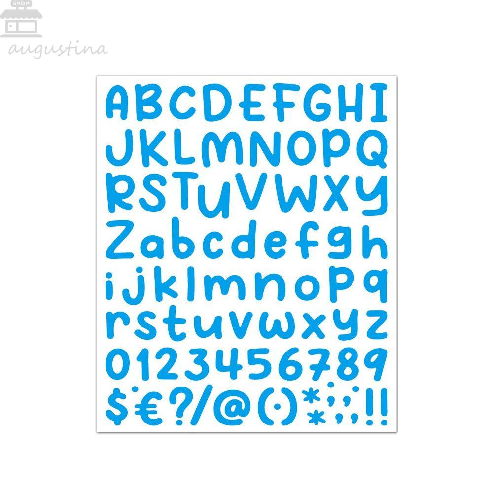 Agustina Adhensive Alphabet Number Sticker DIY Diary Scrapbooking Album Alat Tulis Foto Ejaan Huruf Stiker