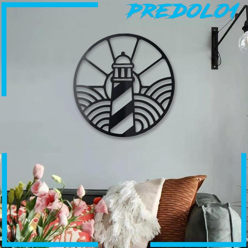 [Predolo1] Liontin Mercusuar Patung Dinding Bahan Metal Untuk Dapur Farmhouse Outdoor