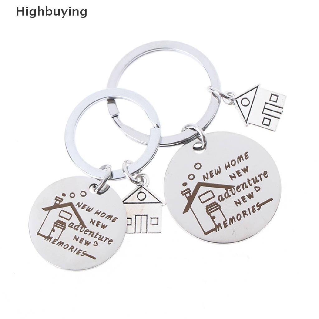 Hbid New Home New Adventures Gantungan Kunci Stainless Liontin Keyring Hadiah Pindah Rumah Glory