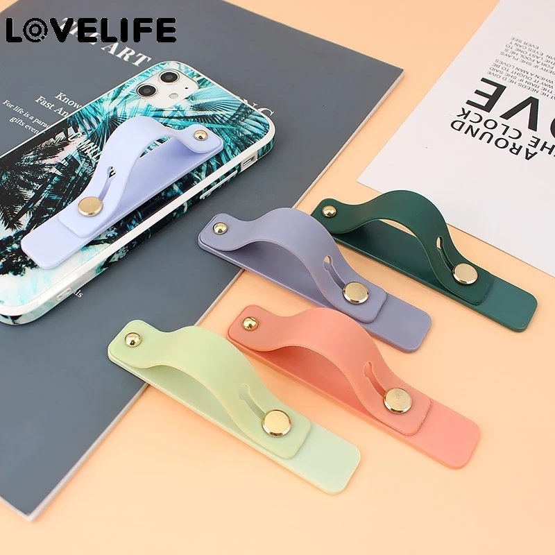 Hot Sale/Tempat Ponsel Gelang Tangan Warna Permen Portabel/Holder Lem Push Back TPU Universal/Stabilizer Telepon Ringan Kompatibel Dengan Smartphone iPhone Dan Android