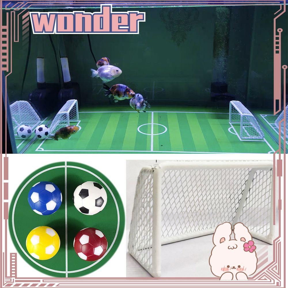 Wonder Fish Tank Lansekap Mini Frame Mainan Aquarium Bola Tenggelam Meja Sepak Bola