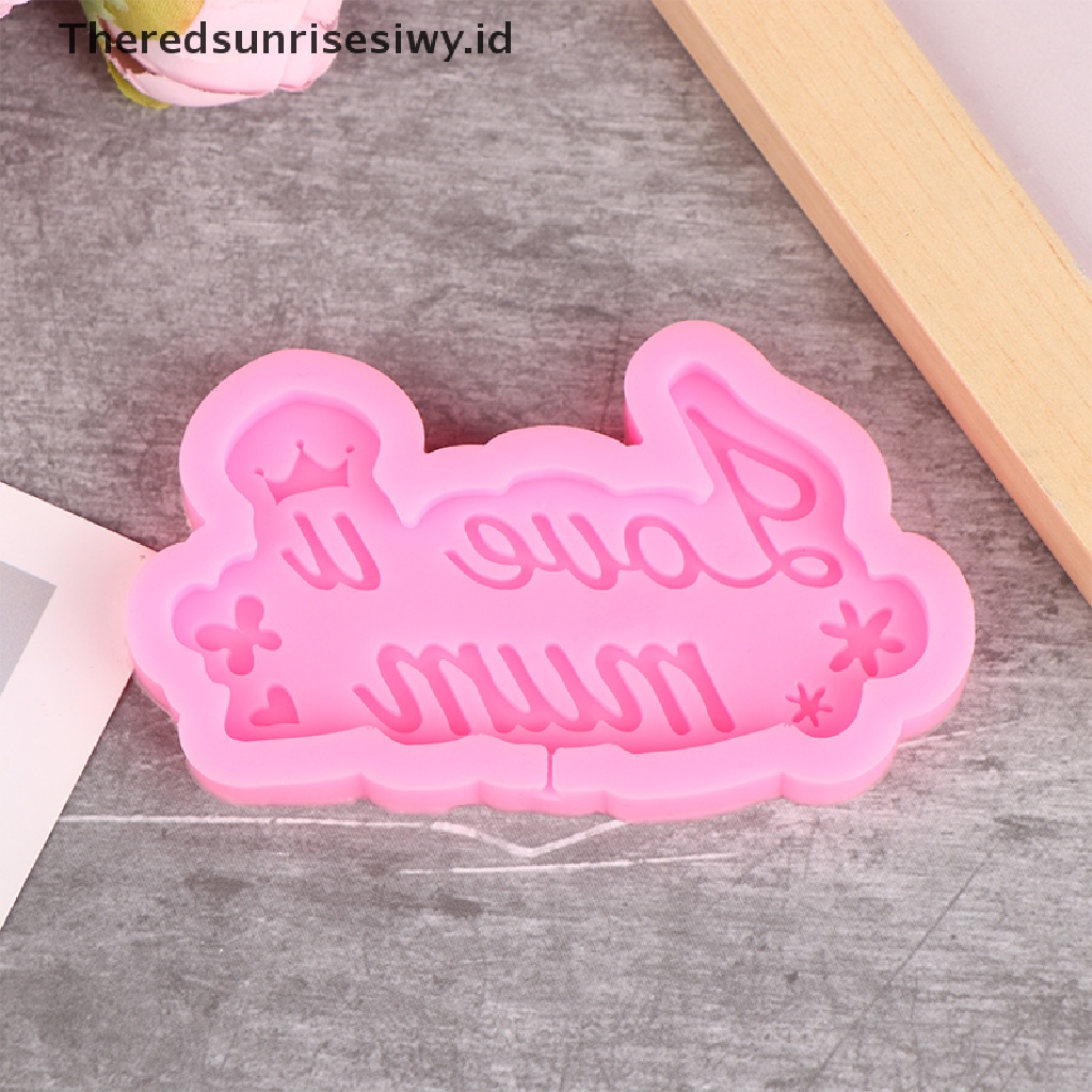 # Kado Mom &amp; PAPA DIY # Mother's Day Cetakan Silikon Cinta Keluarga Dekorasi Kue DIY Alat Kue Dapur~