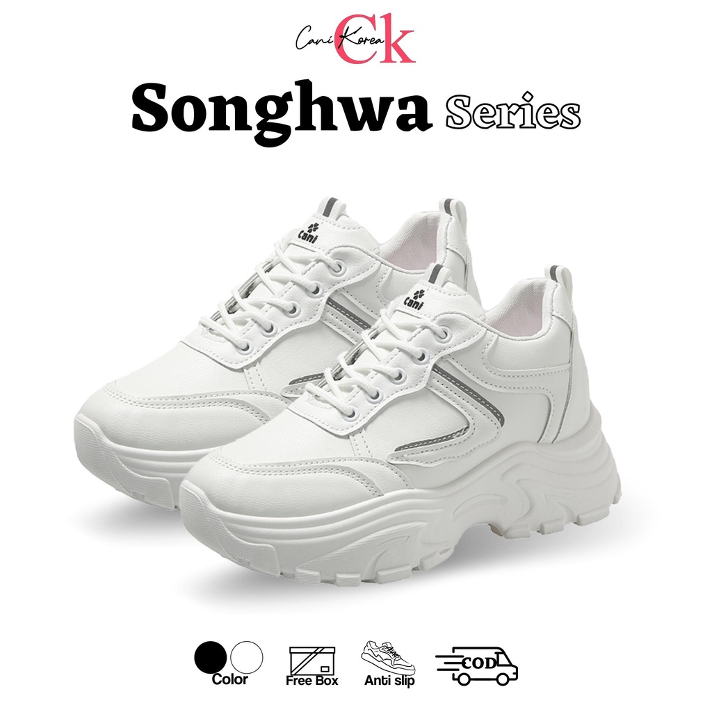 CaniKorea &quot;FREE BOX&quot; (Size 37 - 41) Songhwa Sepatu Sneakers Wanita Trendy Fashion Korea Import 9206